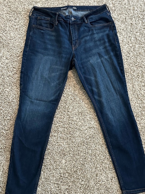 Old Navy Denim - Old Navy Women's Mid-Rise Rockstar Super Skinny Jeans - Dark wash